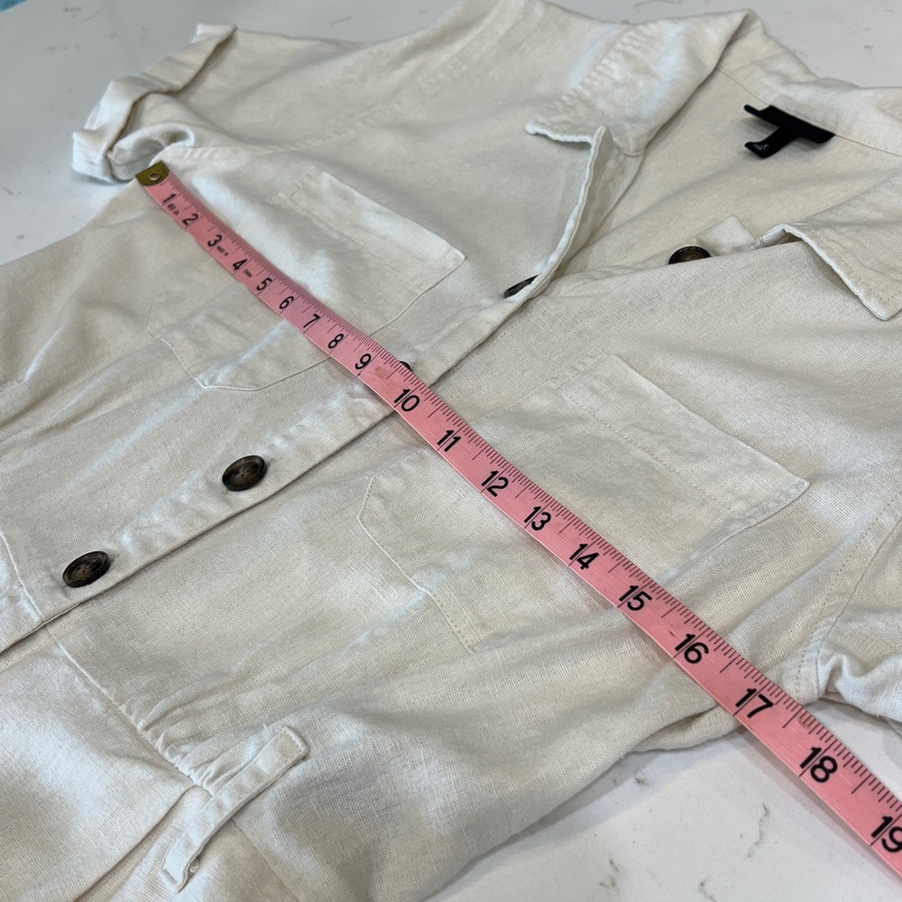 Who What Wear Linen Blend Button Front Jumpsuit Size Small - Picture 8 of 12